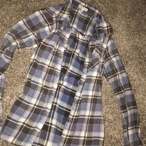 Fits & Eddi plaid button up long sleeve shirt